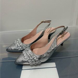 Kate Spade Silver Slingback